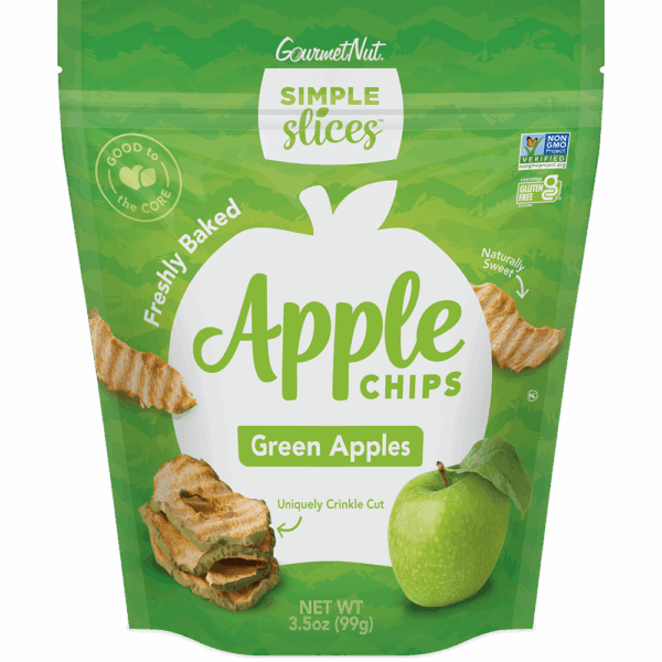 Green Apples Simple Slices Apple Chips packaging