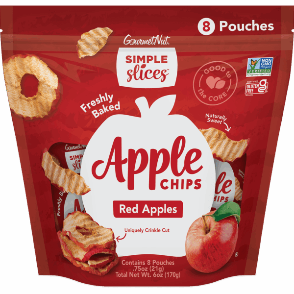 Red Apples Multipack Simple Slices Apple Chips packaging